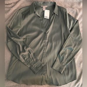 Long Sleeve Button Down Blouse - New With Tags!